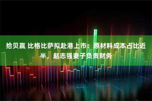 拾贝赢 比格比萨拟赴港上市：原材料成本占比近半，赵志强妻子负责财务